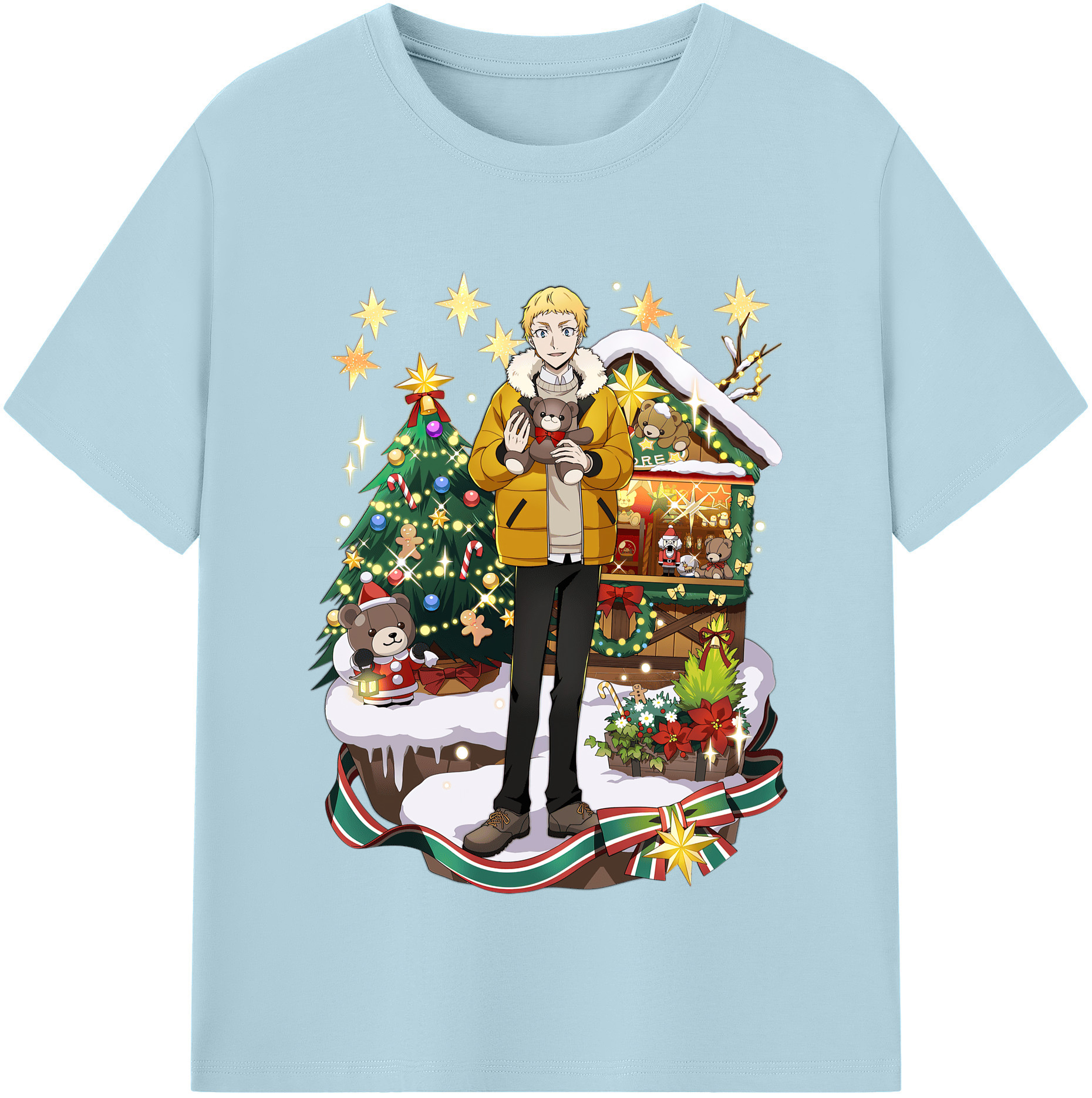 （画像用） 文豪ストレイドッグス Bungo Stray Dogs 綿100％半袖Tシャツ（フロントプリント）